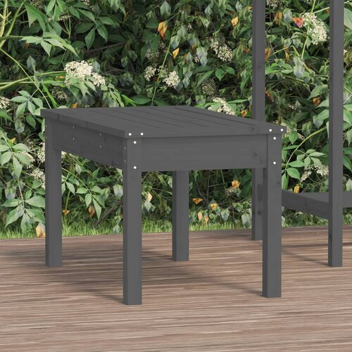  The Living Store Vrtna klop siva 80x44x45 cm trdna borovina - Vrtna Klop, (21440712) Slike
