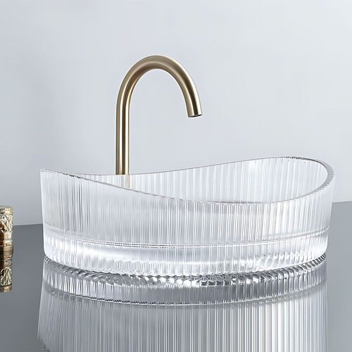 REA Bath Umivalnik na podstavku Harper Transparent Slike