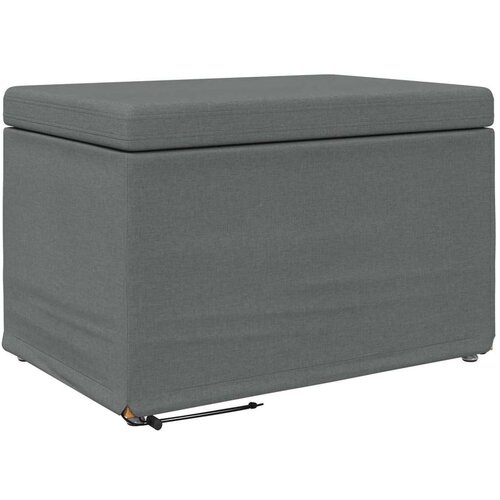  Stolica Tamno siva 61 x 41 x 40 cm Tkanina i konstruirano drvo - Tamno siva 60 cm tkanina Slike