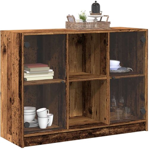 VidaXL Komoda boja starog drva 102x37x75,5 cm od konstruiranog drva Slike