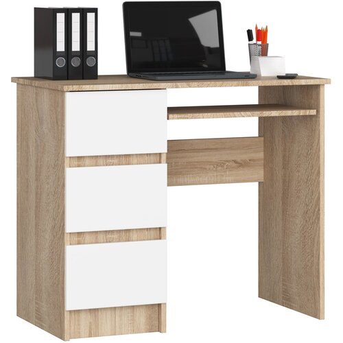 AKORD RAČUNALNIŠKA MIZA A-6 90 cm LEVA SONOMA / BELO, (21702526) Cene