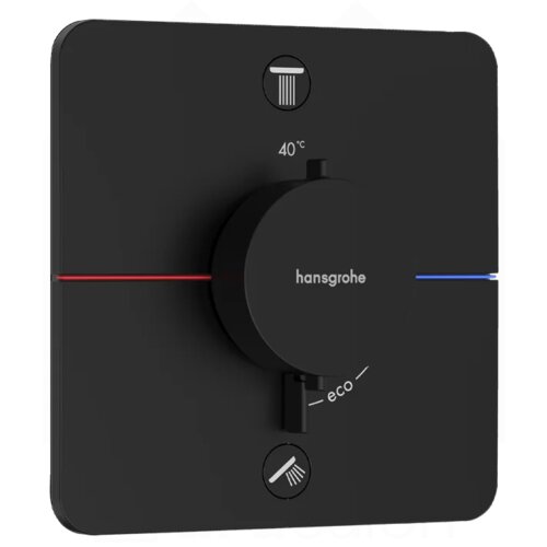 Hansgrohe ShowerSelect Comfort Q mešač termostatski za skrivenu ugradnju 2 funkcije mat crna 15583670 Cene
