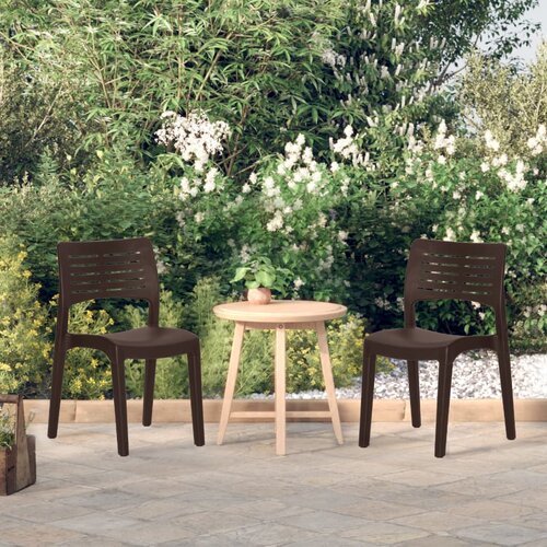 The Living Store Vrtni stol 2 kosa mocha poliuretan - Vrtni Stol, (21475486) Slike
