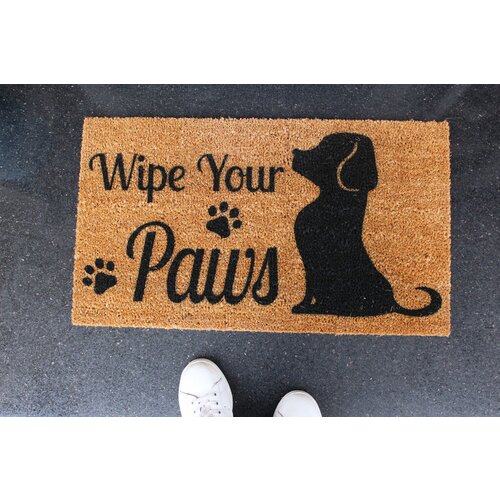Aberto Design otirač Wipe Your Paws, 70x40 cm, Smeđi Slike
