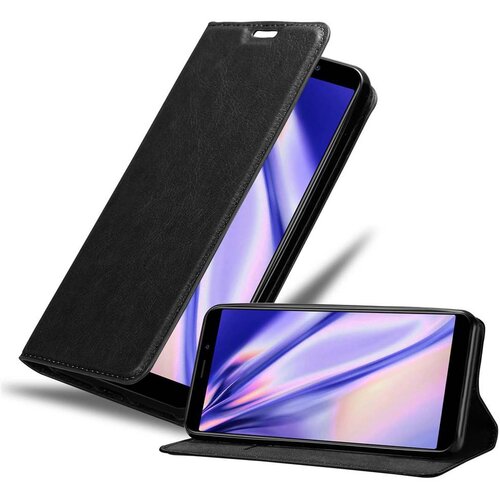 Cadorabo Ohi&scaron;je, združljivo z MEIZU M6S v nočna črna - Za&scaron;čitni ovitek z magnetnim zapiranjem, stoječo funkcijo in režo za kartice, (20550148) Cene