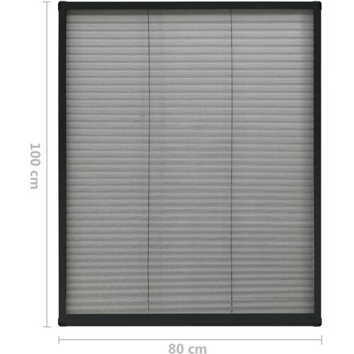  Zaslon protiv insekata za prozore antracit 80x100 cm aluminij Slike