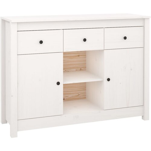 Maison Chic Komoda - Predalnik bela 100x35x74,5 cm trdna borovina, (21716422) Slike