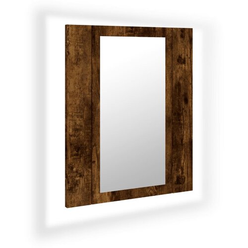 Maison Chic LED Kopalniška omarica - Kopalniški kabinet z ogledalom dimljeni hrast 40x12x45 cm, (21794819) Cene