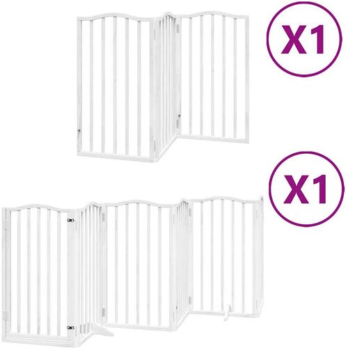 VidaXL Vrata za pse s vrata&amp;scaron;cima 9 panela sklopiva 450 cm drvo topole Slike
