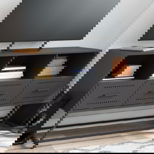VidaXL TV ormarić crni 100,5x39x60,5 cm čelični Slike