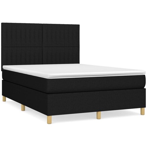 Maison Chic Box spring posteljni - Vzmetna postelja z vzmetnico črn 140x190 cm blago SL6585, (21887143) Cene