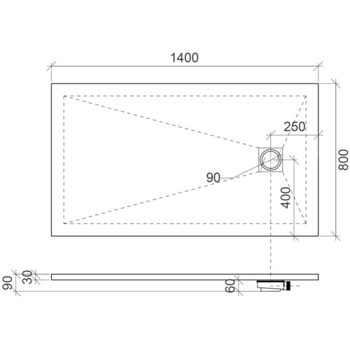 Astral lithos tu&amp;scaron; kada 140x80 - liveni mermer crna Slike