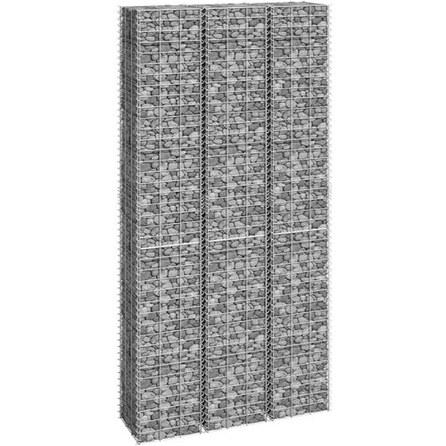 vidaXL gabionske povišene gredice 3 kom 30 x 30 x 200 cm željezne Cijene
