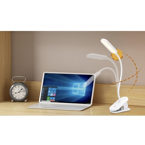  Aigostar-LED Prigu&amp;scaron;iva punjiva stona lampa sa stezaljkom LED/2,5W/5V 1200mAh bela Slike