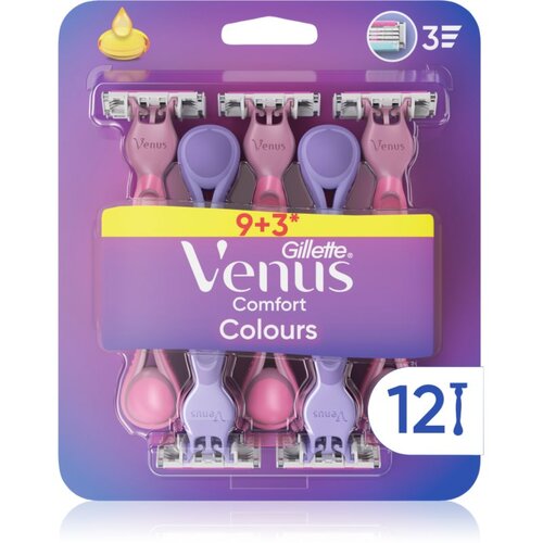 Gillette Venus Comfort Colours brivniki za enkratno uporabo 12 kos Slike