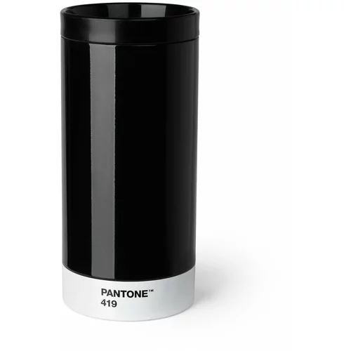 Pantone Crna putna šalica od nehrđajućeg čelika, 430 ml