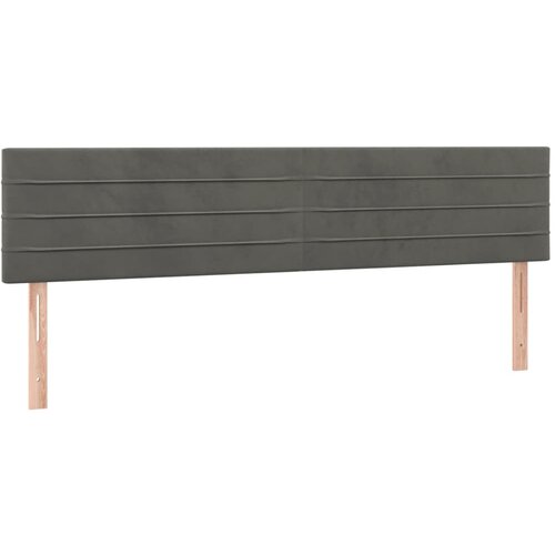 Maison Chic Posteljno vzglavje - Vzglavna omarica 2 kosa temno siv 100x5x78/88 cm žamet, (22077172) Cene