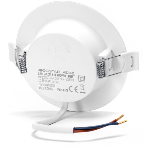 Aigostar LED ugradna plafonska svetiljka LED/4W/230V 3000K prečnik 9,8 cm bela Slike