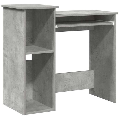  Radni stol s policama siva boja betona 84x40x78 cm drveni Slike
