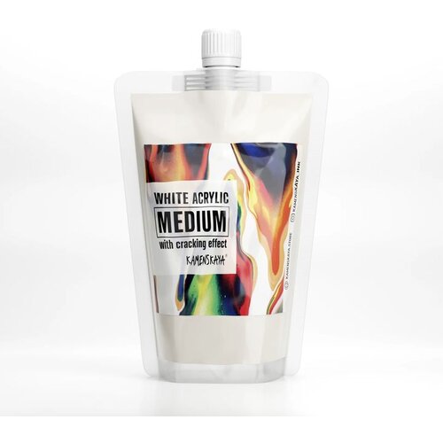 Beli akrilni srednji KAMENSKAYA sa efektom pucketanja | 500 ml Slike