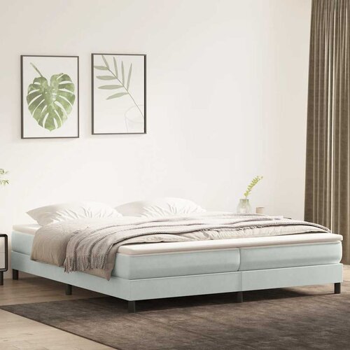 Box Spring krevet bez madracem svijetlo sivi 200x220 cm bar&scaron;un Cijene