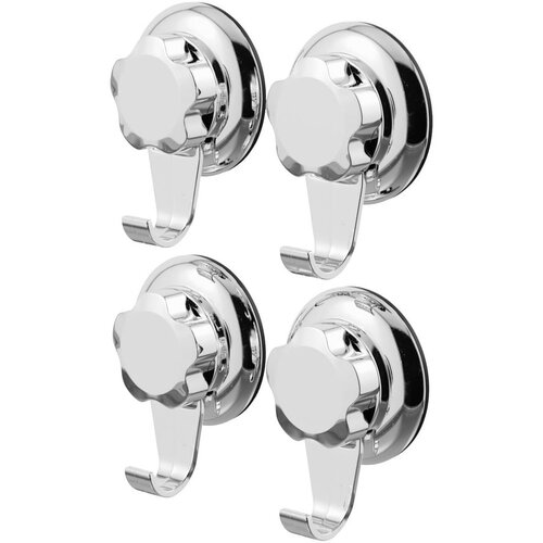 Compactor Metalne samoljepljive kuke u setu 4 kom u srebrnoj boji Bestlock Bath – Cijene