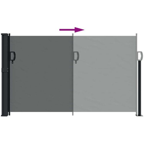 VidaXL Uvlačiva bočna tenda 120 x 600 cm antracit Slike