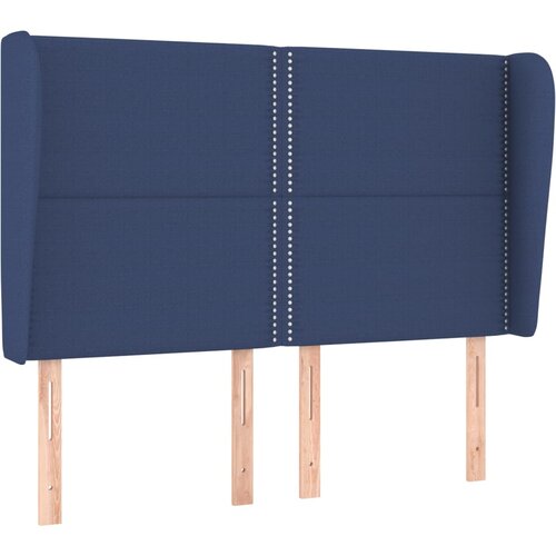 Maison Chic vzglavna omarica - nočna omarica - posteljna omarica z u&amp;scaron;esi modro 147x23x118/128 cm blago, (21712673) Slike
