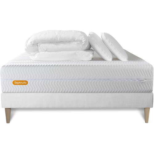 Septnuits Kompletni paket za posteljo - Vzmetnica 160x200 cm + vzmetnica z letvami (komplet) + 2 vzglavnika + odeja - Memo Bio, (21614300) Cene