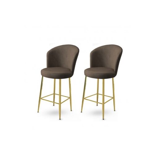 Hanah home set barskih stolica Fora, 2 dijela, smeđe-zlatna Cene