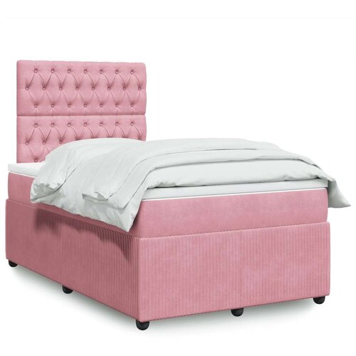 Box spring krevet s madracem ružičasti 120 x 200 cm baršunasti Cijene
