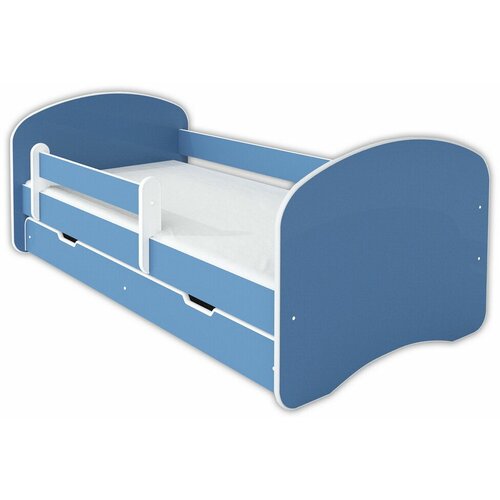 Happy Kitty krevet sa fiokom i dušekom plav 180x80cm Slike