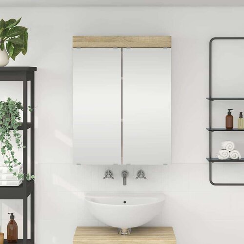  Kopalni&scaron;ka ogledalna omara TULUM Sonoma hrast 60 x 16,5 x 78 cm, (5000157155) Cene