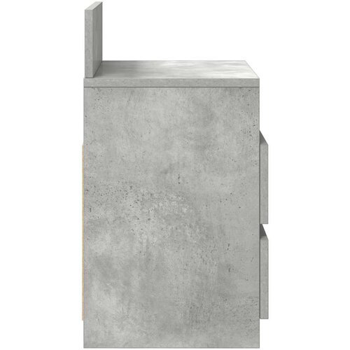  Noćni ormarići 2 kom s 2 ladice betonsko sive boje 40x33x60 cm Slike