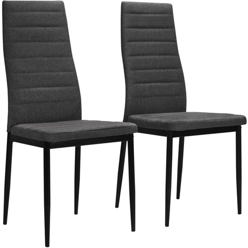 Furnova Jedilni stoli 2 kosa temno sivo blago, (21928849) Slike