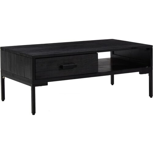 VidaXL Klubska mizica črna 90x50x35 cm trdna borovina, (20712338) Slike