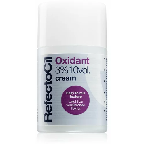 RefectoCil Oxidant Cream 3% 10vol. kremni stabilizator barv za obrvi in trepalnice 100 ml za ženske