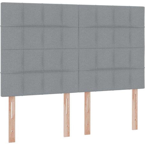  Krevet s od storage Svijetlo siva 140 x 190 cm Lažna koža Slike