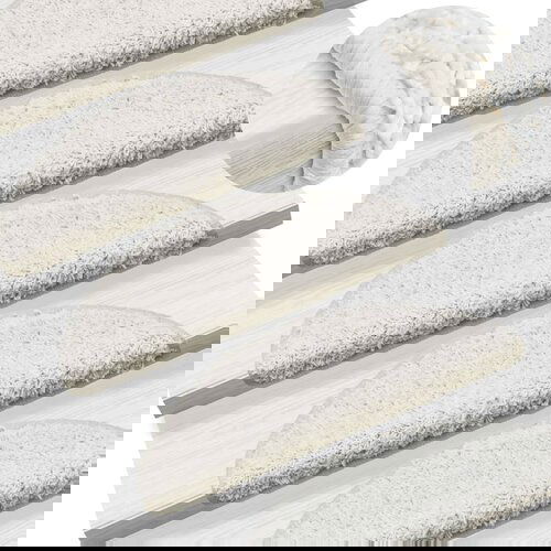 VidaXL Preproge za stopnice 15 kosov 65x25 cm bele Slike