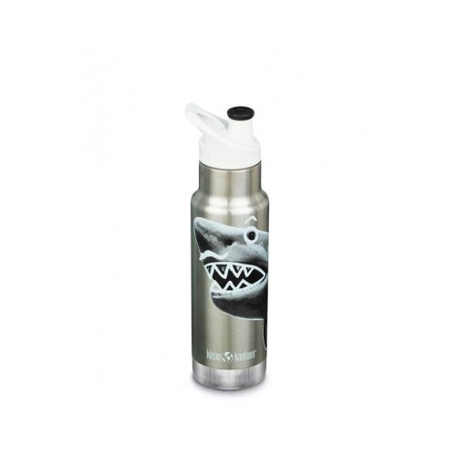 Klean Kanteen otroška jeklena termosteklenica narrow w/kid sport cap - mr. shark 355 ml Cene