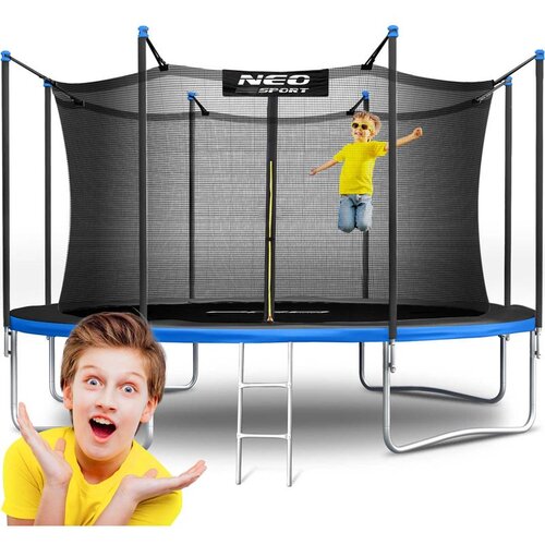 Neo-Sport vrtni trampolin 374 cm (12 ft) s unutarnjom mrežom i ljestvama, plavi Cijene