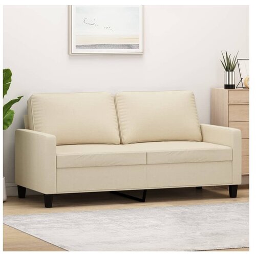 vidaXL Kavč dvosed krem 140 cm blago Cene