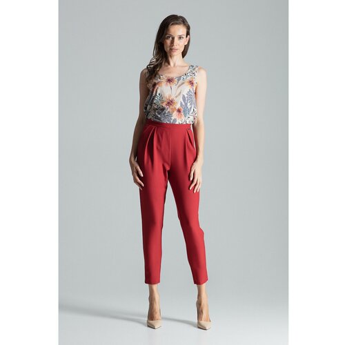 Figl Ženske hlače M676 Duboka siva | tamnocrvena | Fuksija Slike