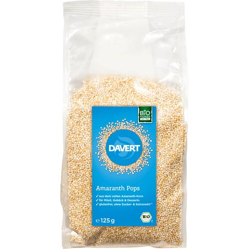 Davert Bio amarant pops - 125 g Cijene
