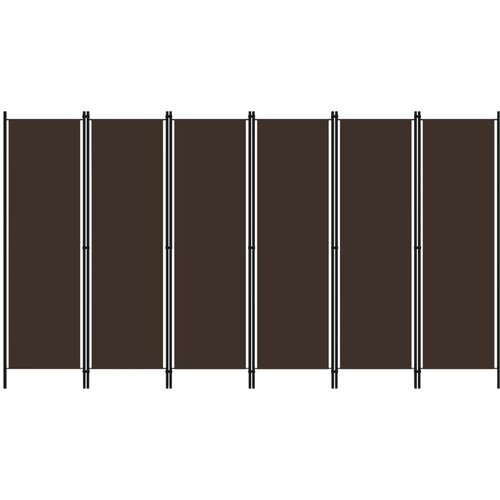VidaXL Paravan 6-delni rjav 300x180 cm Slike
