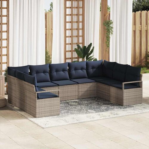  Set sofe s jastukom 9 pcs Siva poliratan Cene