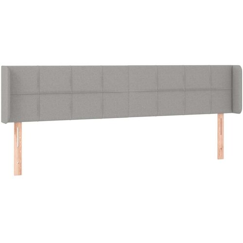  Uzglavlje svjetlosivo 183x16x78/88 cm od tkanine Slike