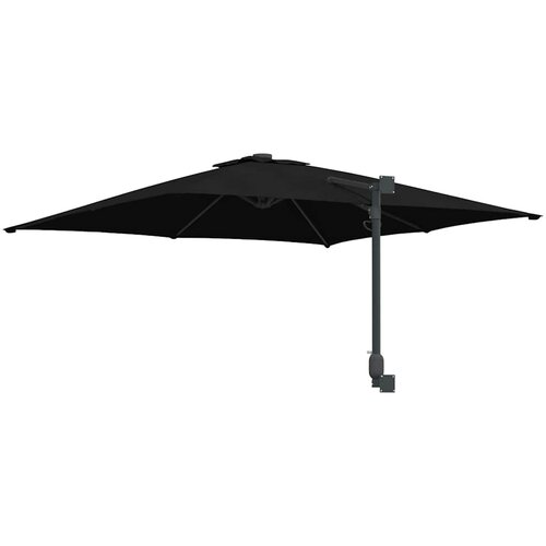  Vrtni suncobran Crna 248,5 x 247,5 x 160 cm Poliester i čelik Slike