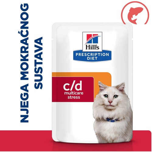 Hills Hill’s Prescription Diet Cat C/D MULTICARE STRESS LOSOS 85g Cene
