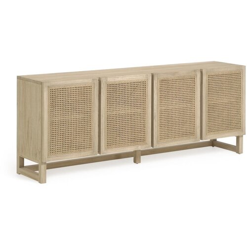 Kave Home komoda od punog mindi drveta i furnira s ratanom Rexit, 180 x 70 cm Cijene